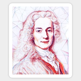 Voltaire Portrait | Voltaire Artwork | Line Art Sticker